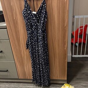 Kaileigh Navy and White Jumpsuit